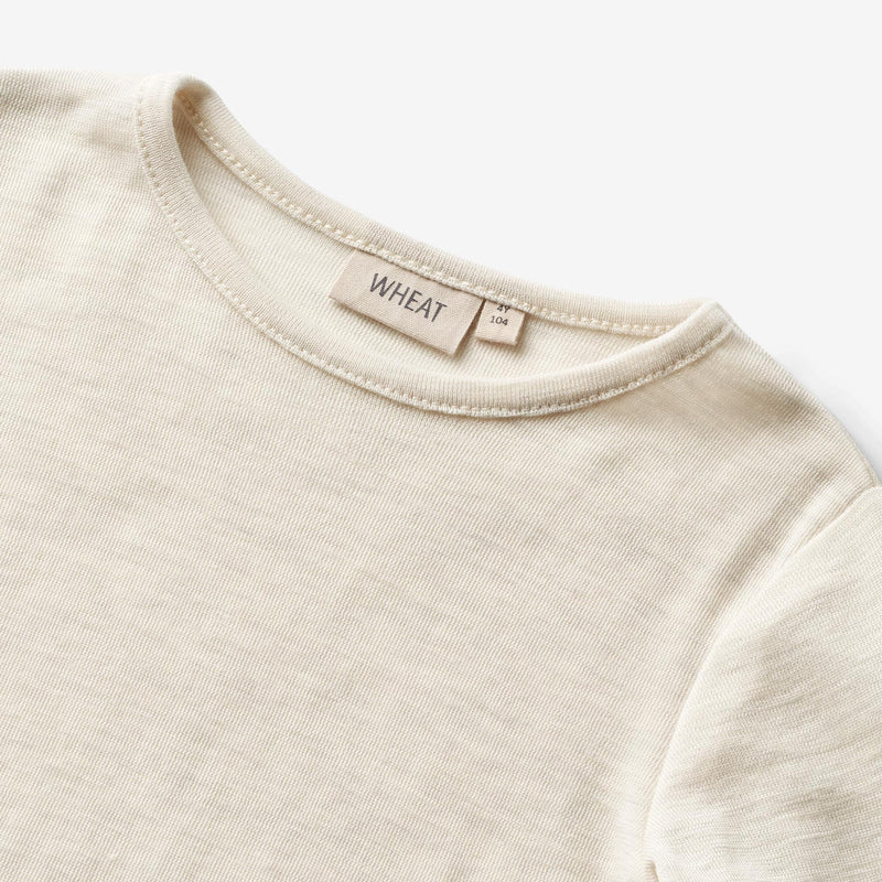 Wheat Wool Wool T-Shirt L/S Alfie T-Shirt 1141 eggshell melange