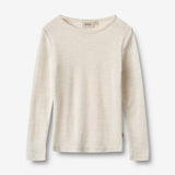 Wheat Wool Wool T-Shirt L/S Alfie T-Shirt 1141 eggshell melange