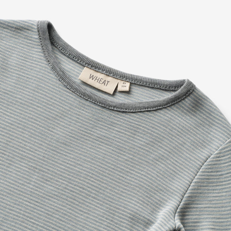 Wheat Wool Wool T-Shirt L/S Alfie Jersey Tops and T-Shirts 1522 cloudy sky stripe