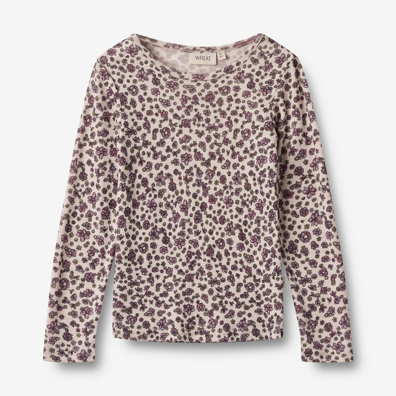 Wheat Wool Wool T-Shirt L/S Alfie Jersey Tops and T-Shirts 1114 autumn flowers