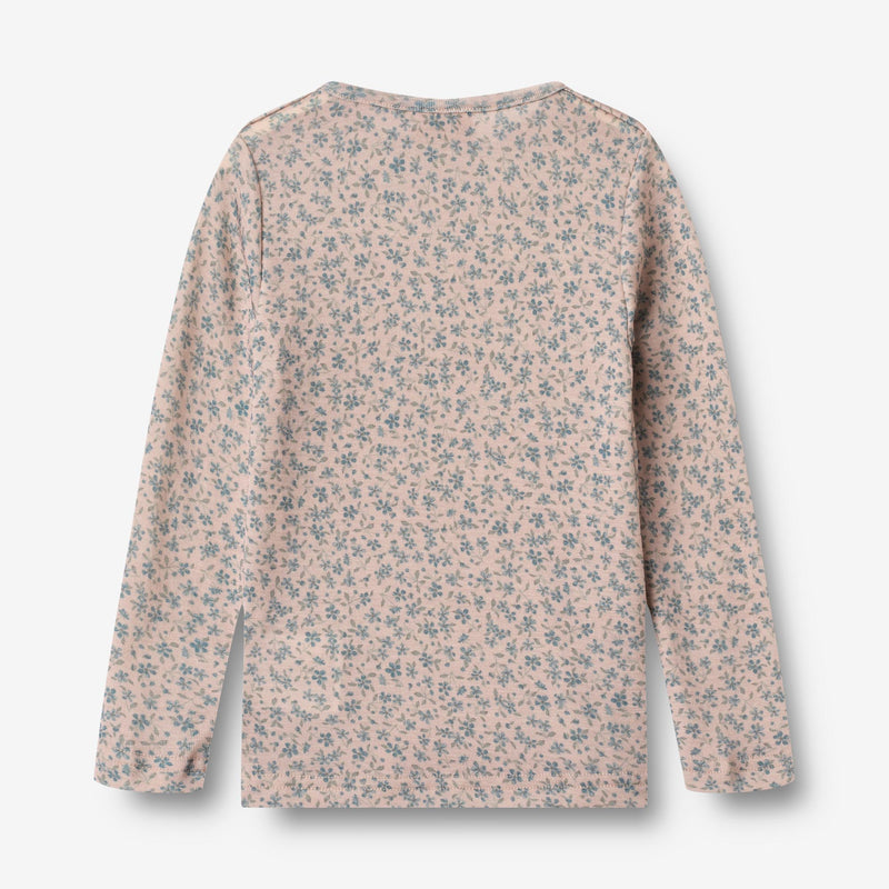 Wheat Wool Wool T-Shirt L/S Alfie Jersey Tops and T-Shirts 1481 blue flowers