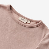 Wheat SMU Wool T-Shirt L/S Alfie T-Shirt 1135 dry rose