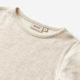 Wheat SMU Wool T-Shirt L/S Alfie T-Shirt 1141 eggshell melange