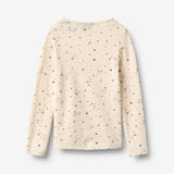 Wheat Main Wool T-Shirt L/S Alfie T-Shirt 9732 eggshell stars