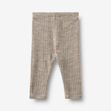 Wheat Main Wool silk leggings Agi Legging 3204 khaki melange