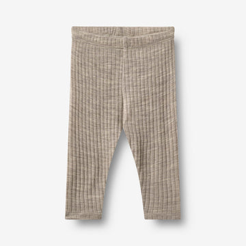 Wheat Main Wool silk leggings Agi Legging 3204 khaki melange